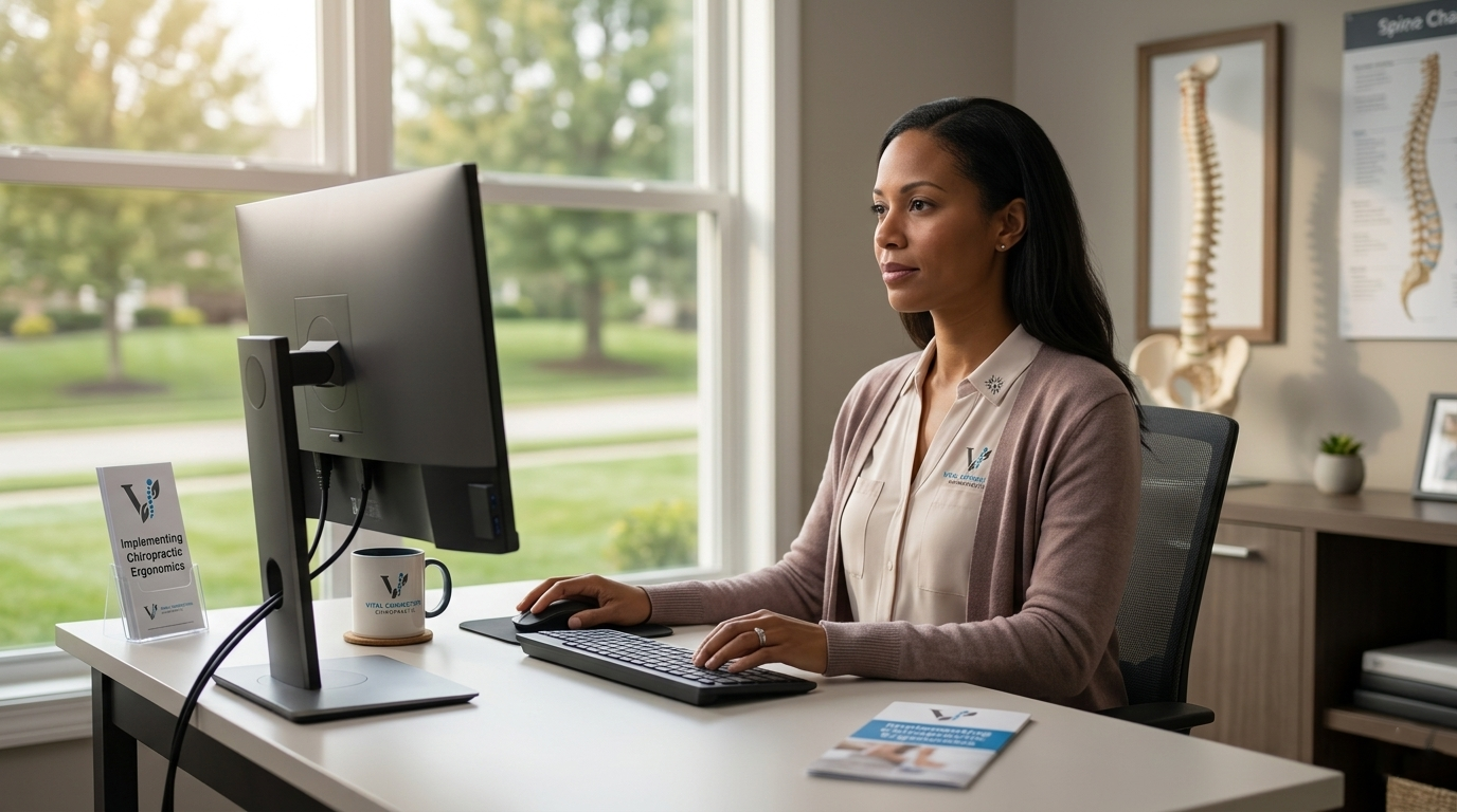 how to fix forward head posture in Fishers, IN with ergonomic desk setup, how to fix forward head posture, forward head posture correction, fix tech neck posture,