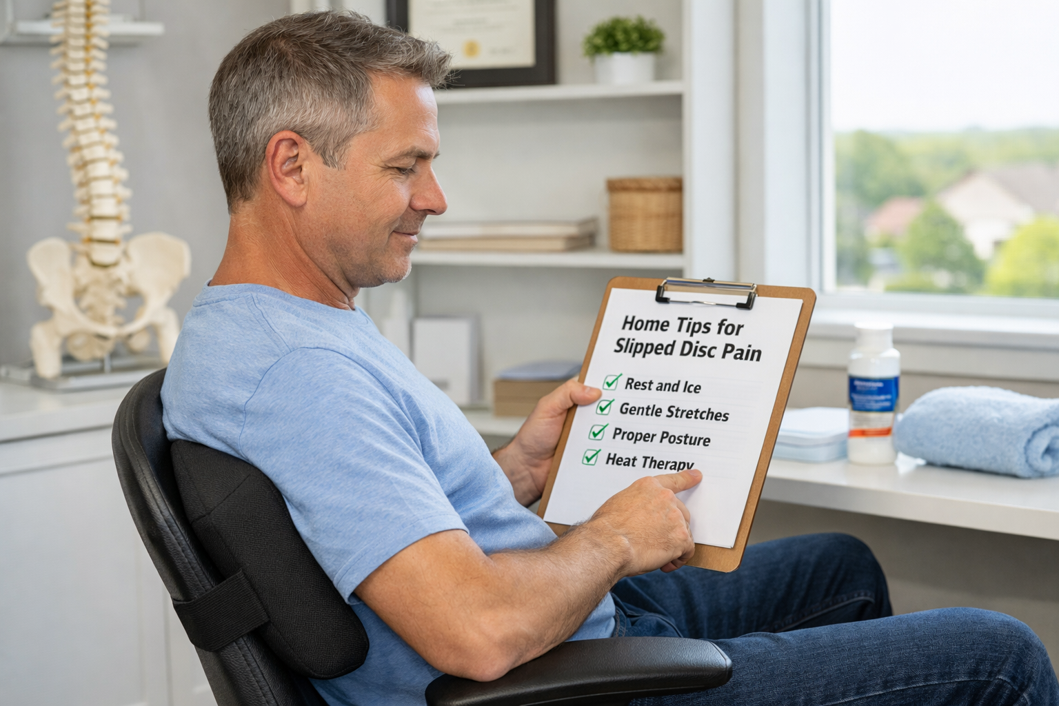slipped disc home relief steps in Fishers IN with lumbar support guidance., pain reliever for slipped disc, slipped disc Chiropractor Near Me, 
